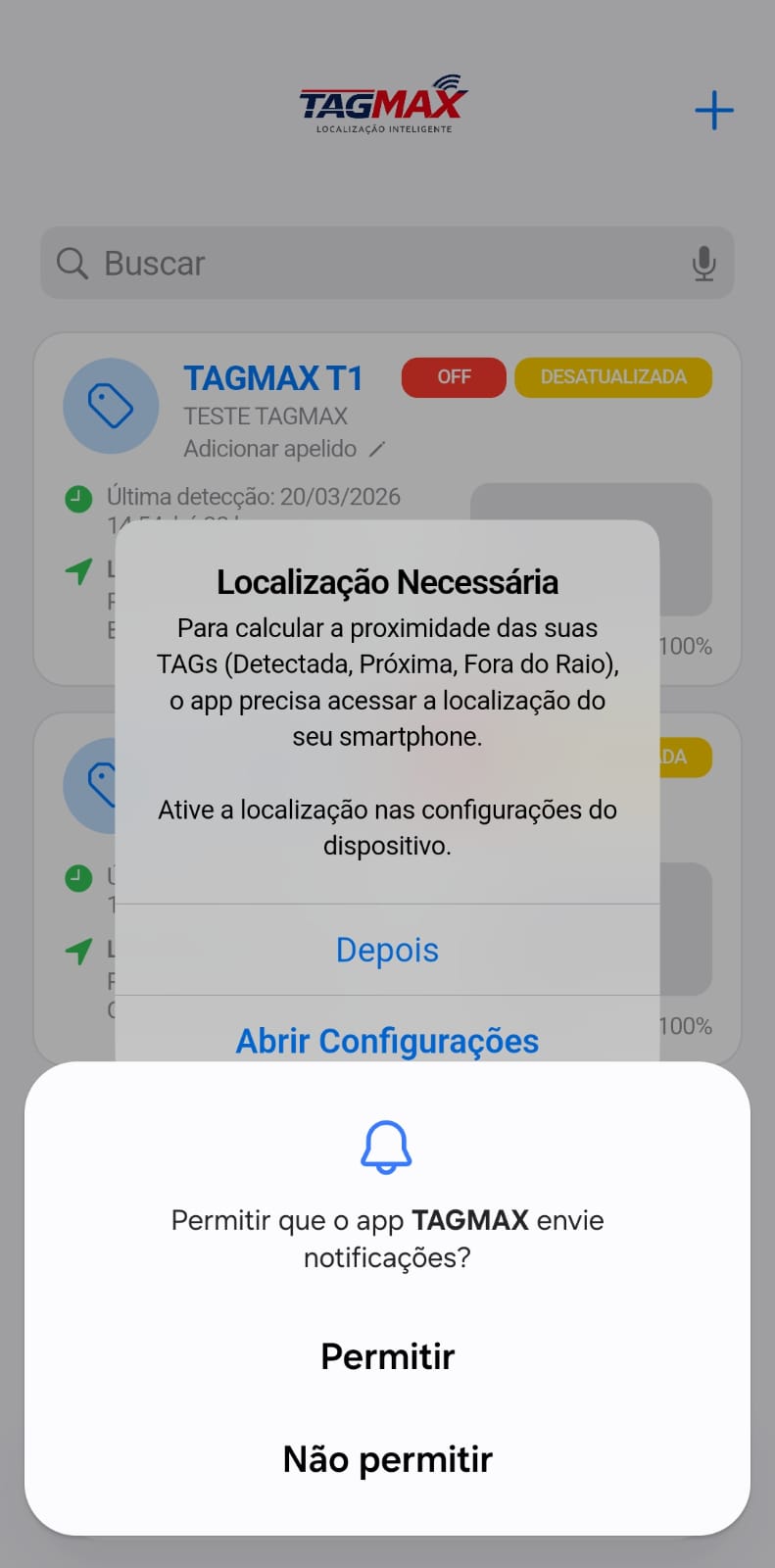 Permissão de Notificações
